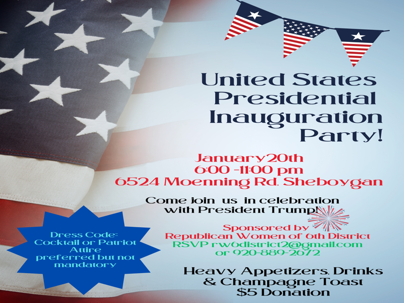 Presidential Inauguration Party 2025 Sheboygan County GOP